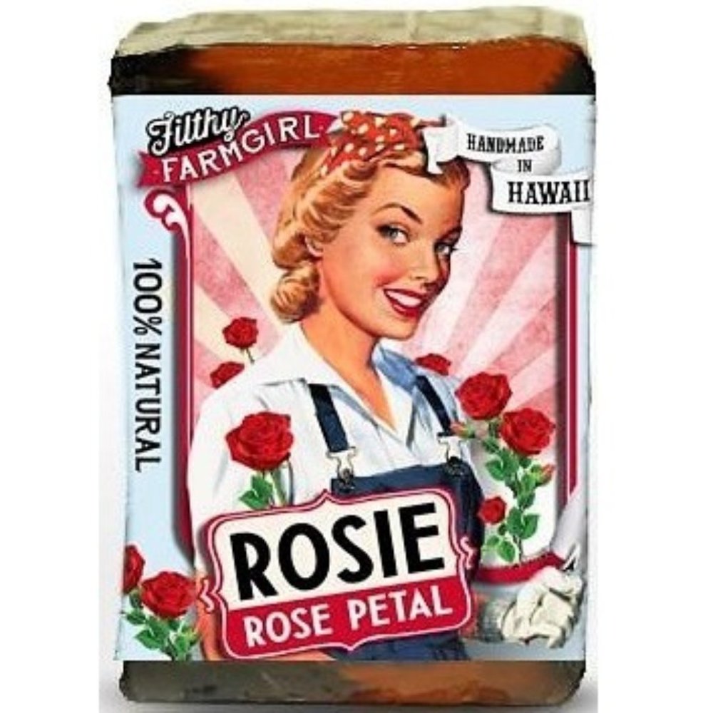 100% Natural Organic Soap. Rosie Rose Petal. Handmade in Hawaii. 2oz.